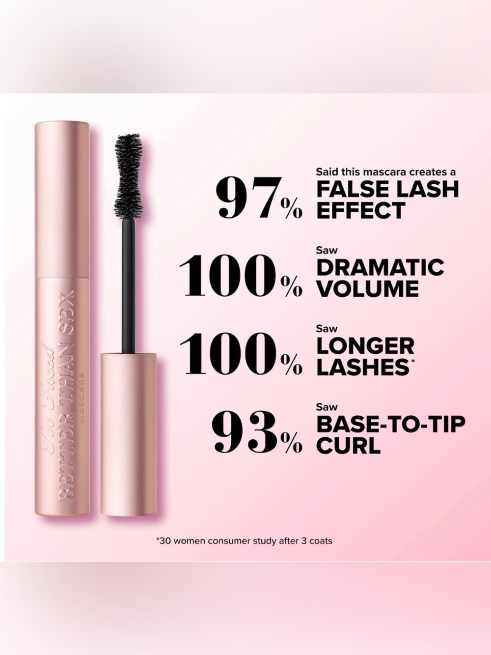 🌸 TOO FACED Better Than Sex Mascara FULL-SIZE - Picture 7 of 10